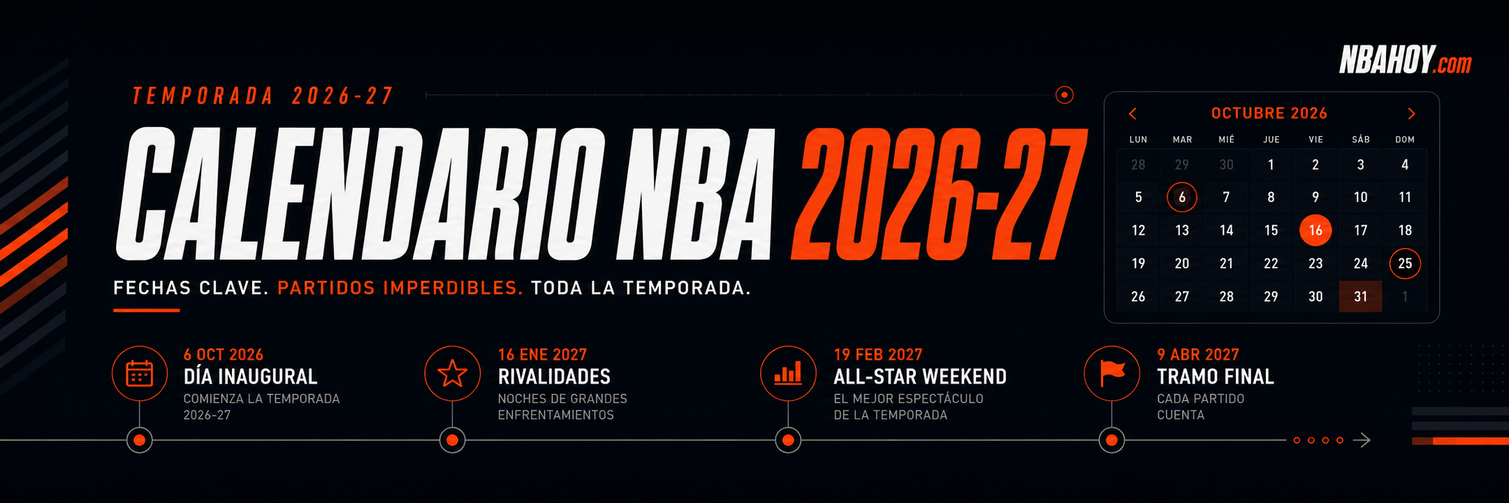 Calendario NBA 2026-27