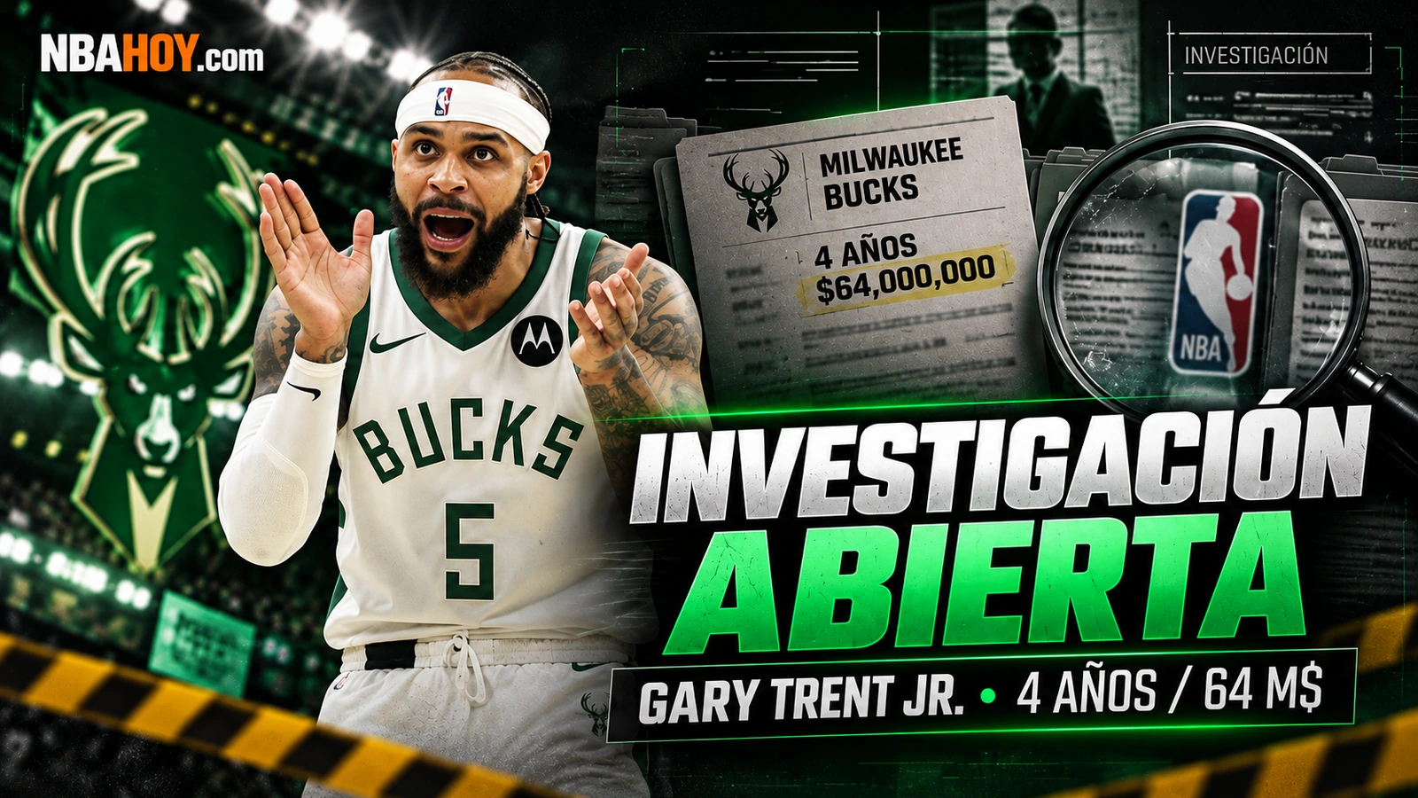 Gary Trent Jr. y Milwaukee Bucks bajo investigación de la NBA