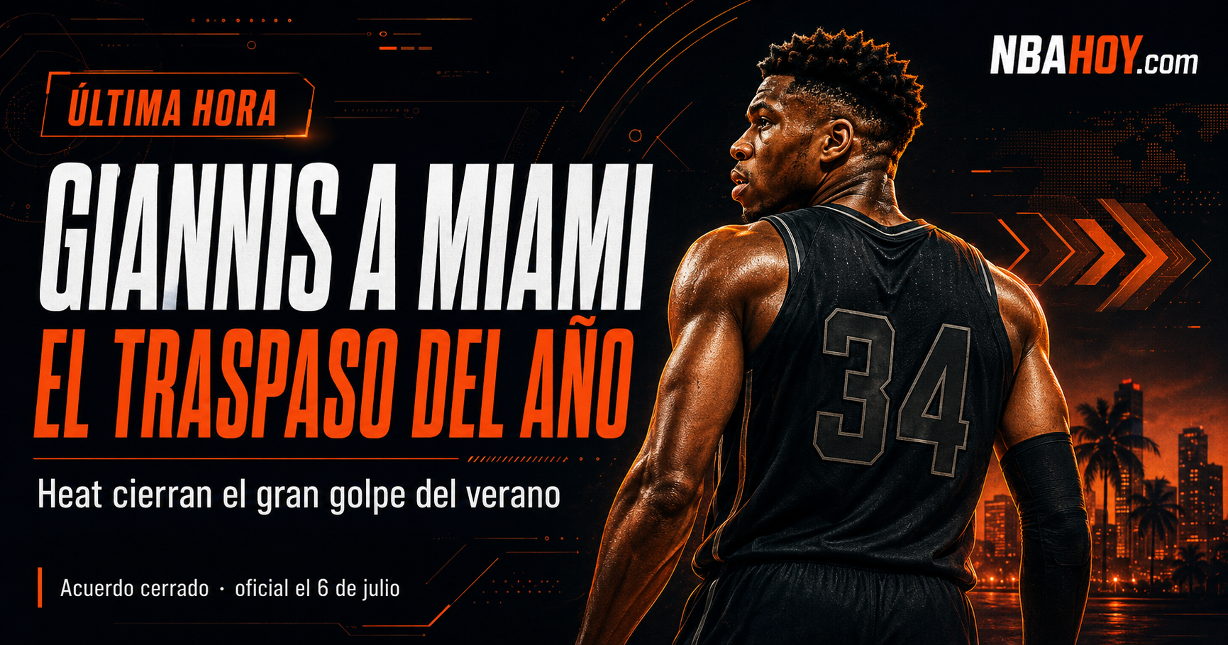 Giannis Antetokounmpo, traspasado a los Miami Heat