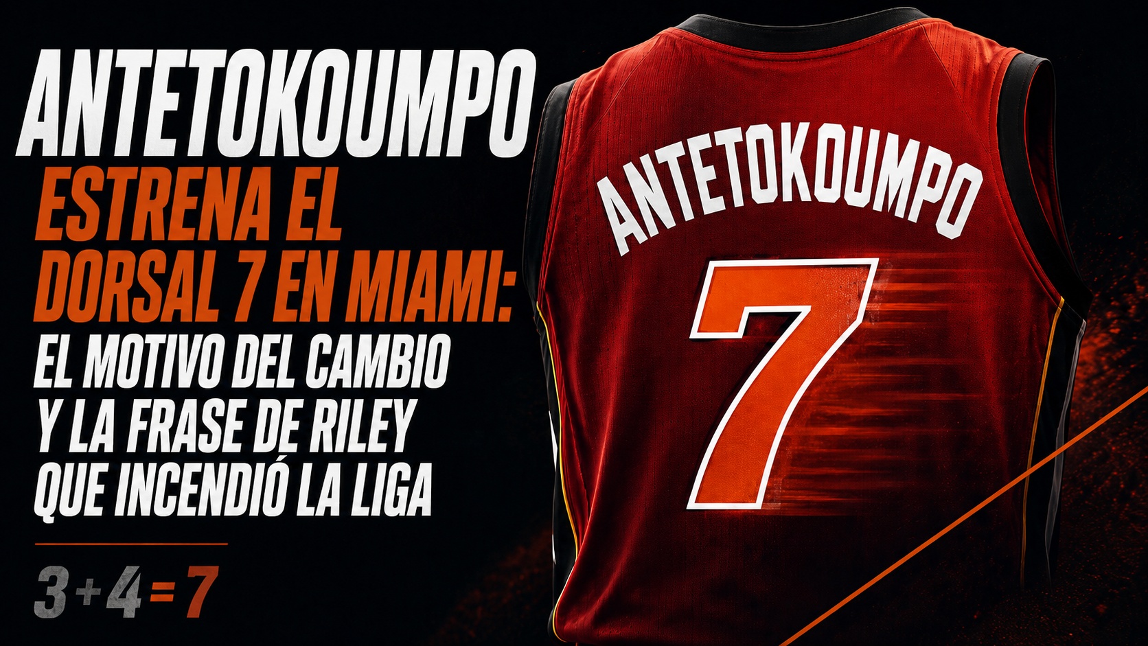 Giannis con el dorsal 7 de los Heat