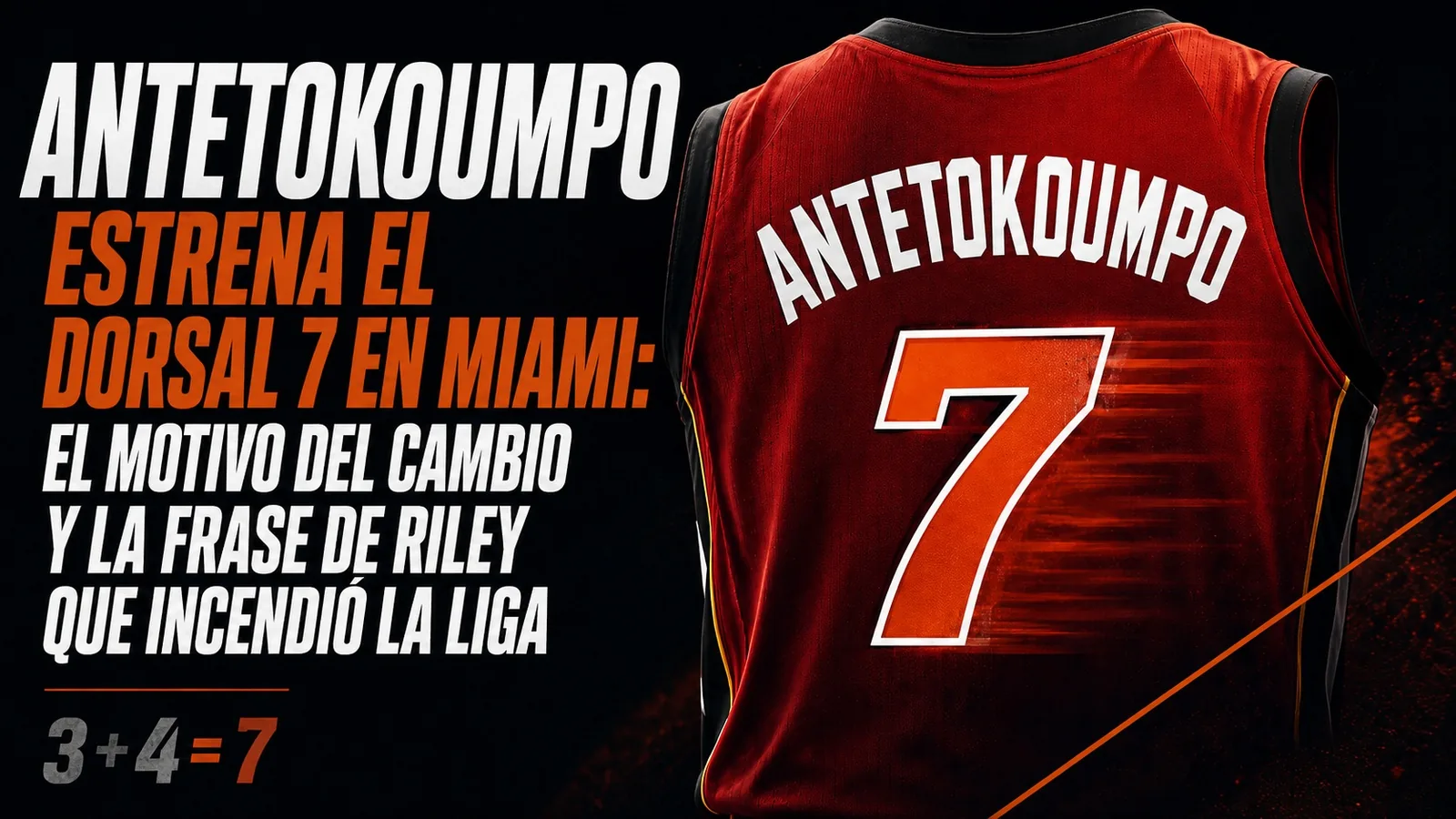 Giannis Antetokounmpo estrena el dorsal 7 en los Miami Heat