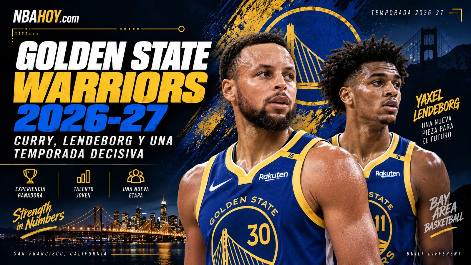 Stephen Curry y Yaxel Lendeborg, Golden State Warriors 2026-27