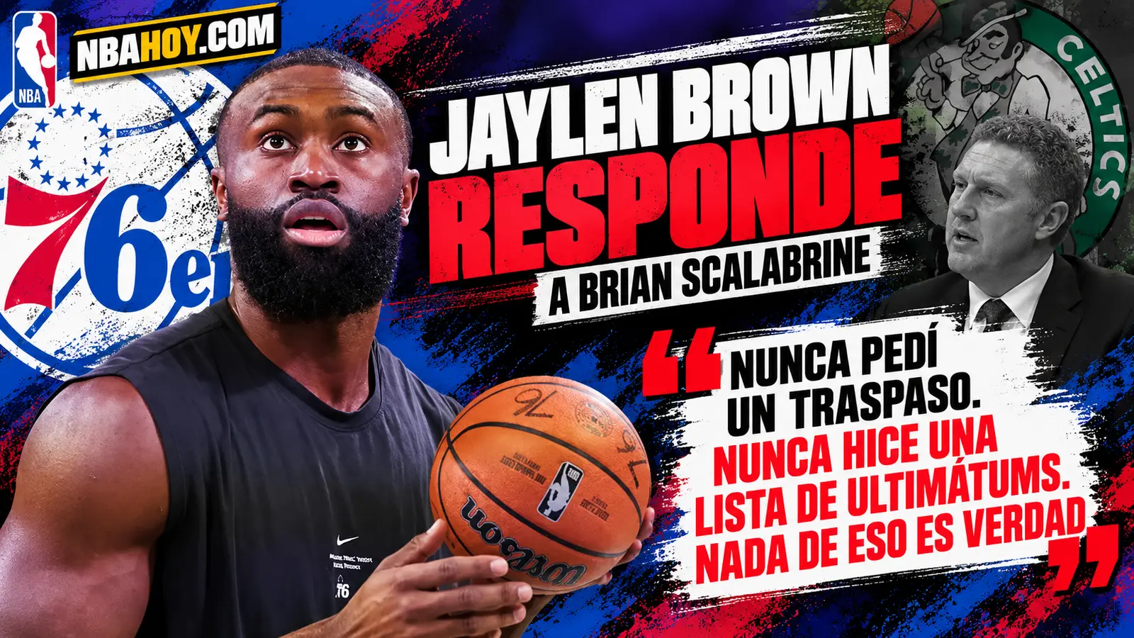 Jaylen Brown niega haber pedido el traspaso a los Celtics