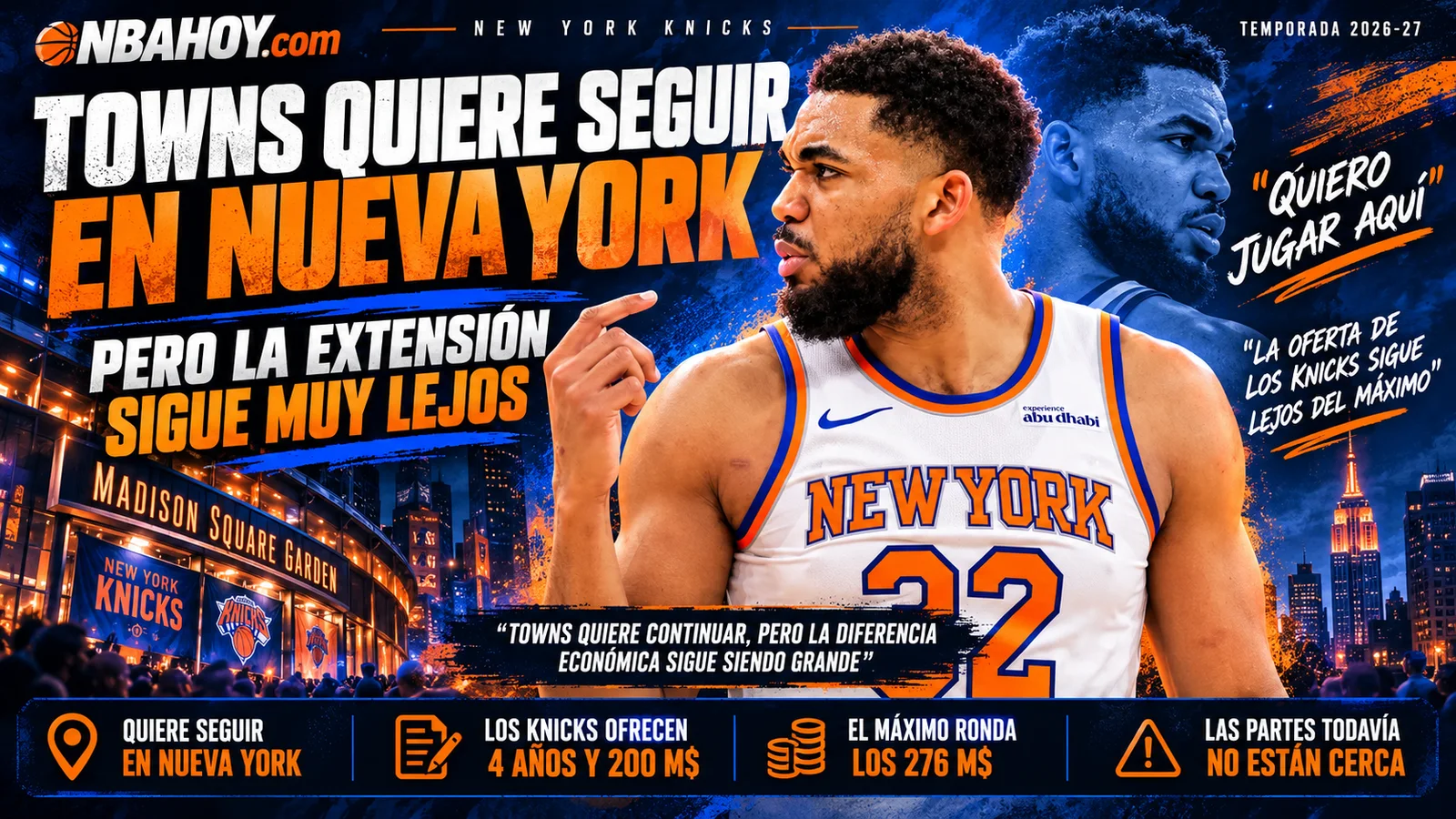 Karl-Anthony Towns con los New York Knicks