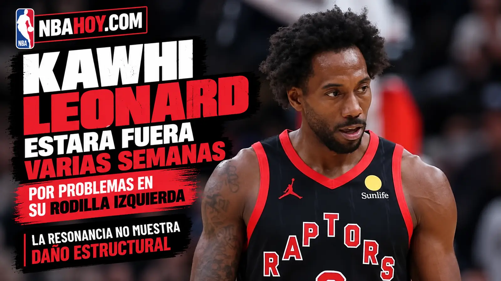 Kawhi Leonard estará fuera varias semanas por problemas en la rodilla izquierda