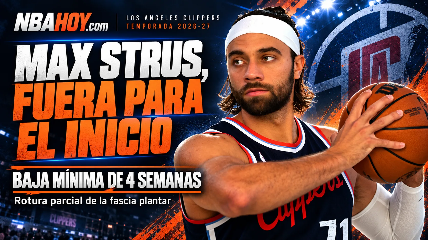 Max Strus será baja al menos cuatro semanas con Los Angeles Clippers