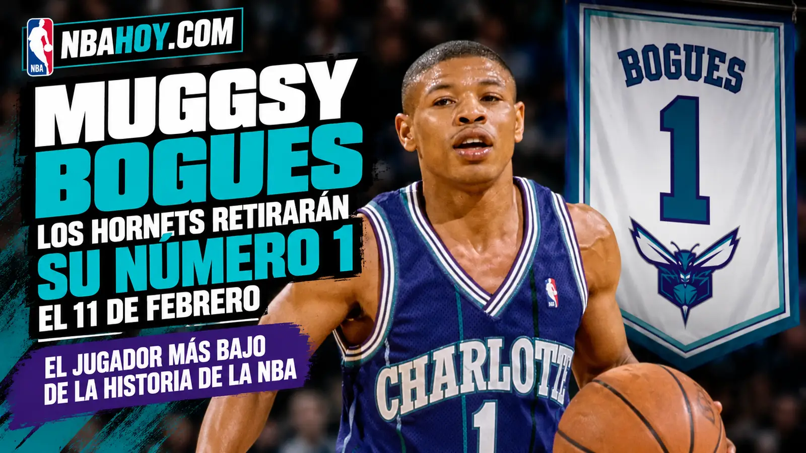 Los Hornets retirarán el número 1 de Muggsy Bogues el 11 de febrero