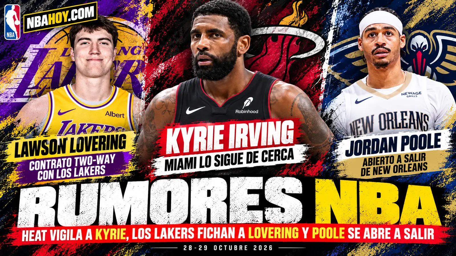 Rumores y mercado NBA: Kyrie Irving, Lakers, Pelicans y Thunder